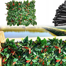 Сітка для огорожі пластикова декоративна 50х50 см Bass Polska BH 85975 листя