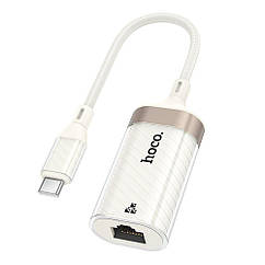 Перехідник Hoco UA41B Type-C to Ethernet adapter (100 Mbps) Колір Абрикосовий