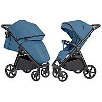 Прогулочная коляска CARRELLO Bravo SL CRL-5520 Cobalt Blue| Премиум-дизайн, книжка, регулировка спинки