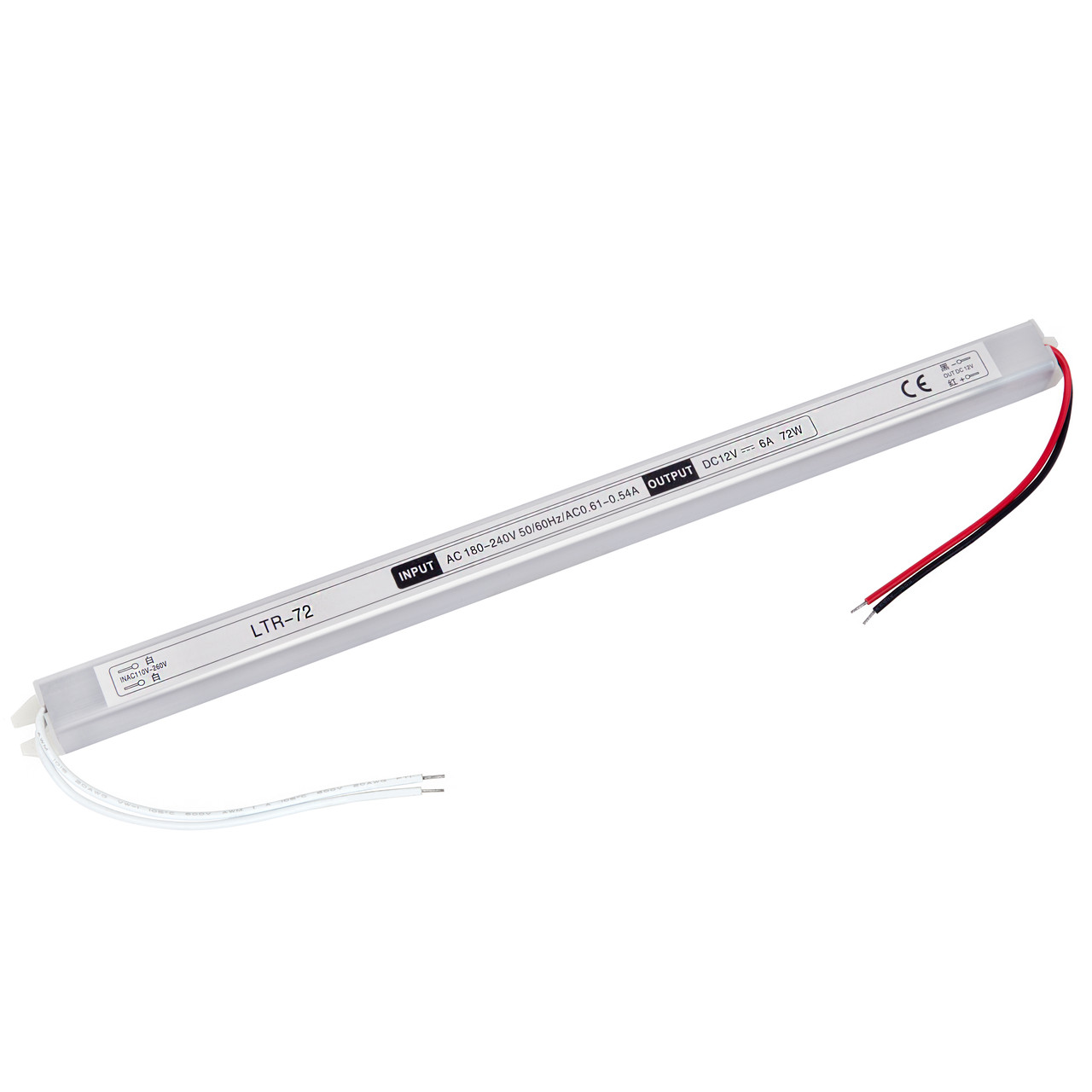 Блок живлення LEDTech 12v 6а 72Вт "stick" в алюмінієвому корпусі. Стандарт. Гарантія 1 рік, фото 1