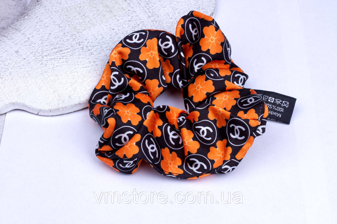 Гумка скранч для волосся, яскрава, об'ємна резиночка, фото 1