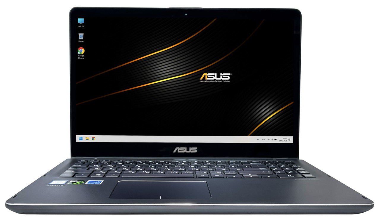 Ноутбук Asus Q535UD: Core i7-8550U / RAM 16 ГБ / GeForce GTX 1050 / SSD 256 ГБ / HDD 2000 ГБ / 15.6" UHD 4K, Multitouch, фото 1