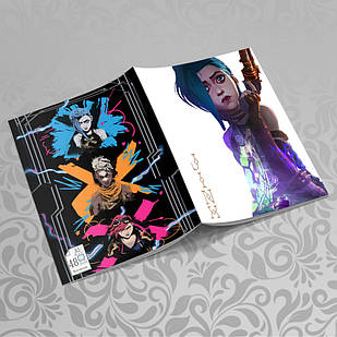 Зошит 48 арк. на скобі у клітинку Arcane / Аркейн 004