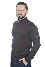 Кофта чоловіча Le Gutti 25-873-52 темно-коричнева, фото 3