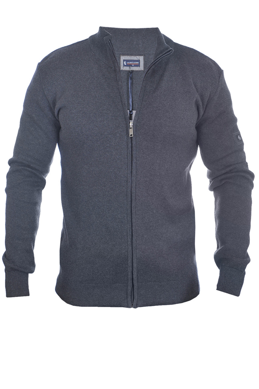Кофта чоловіча Le Gutti 25-873-70 темно-сіра