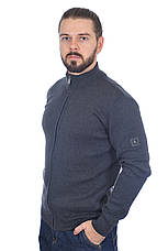 Кофта чоловіча Le Gutti 25-873-70 темно-сіра, фото 3