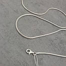 Жіночий срібний ланцюжок Снейк тонда змійка. Біла кругла цепочка на шию срібло 925 50 см, фото 9
