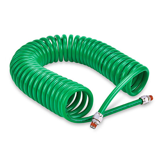 Шланг спіральний поліуретановий 8*12мм L=15м 1/4" PT Male, фото 1