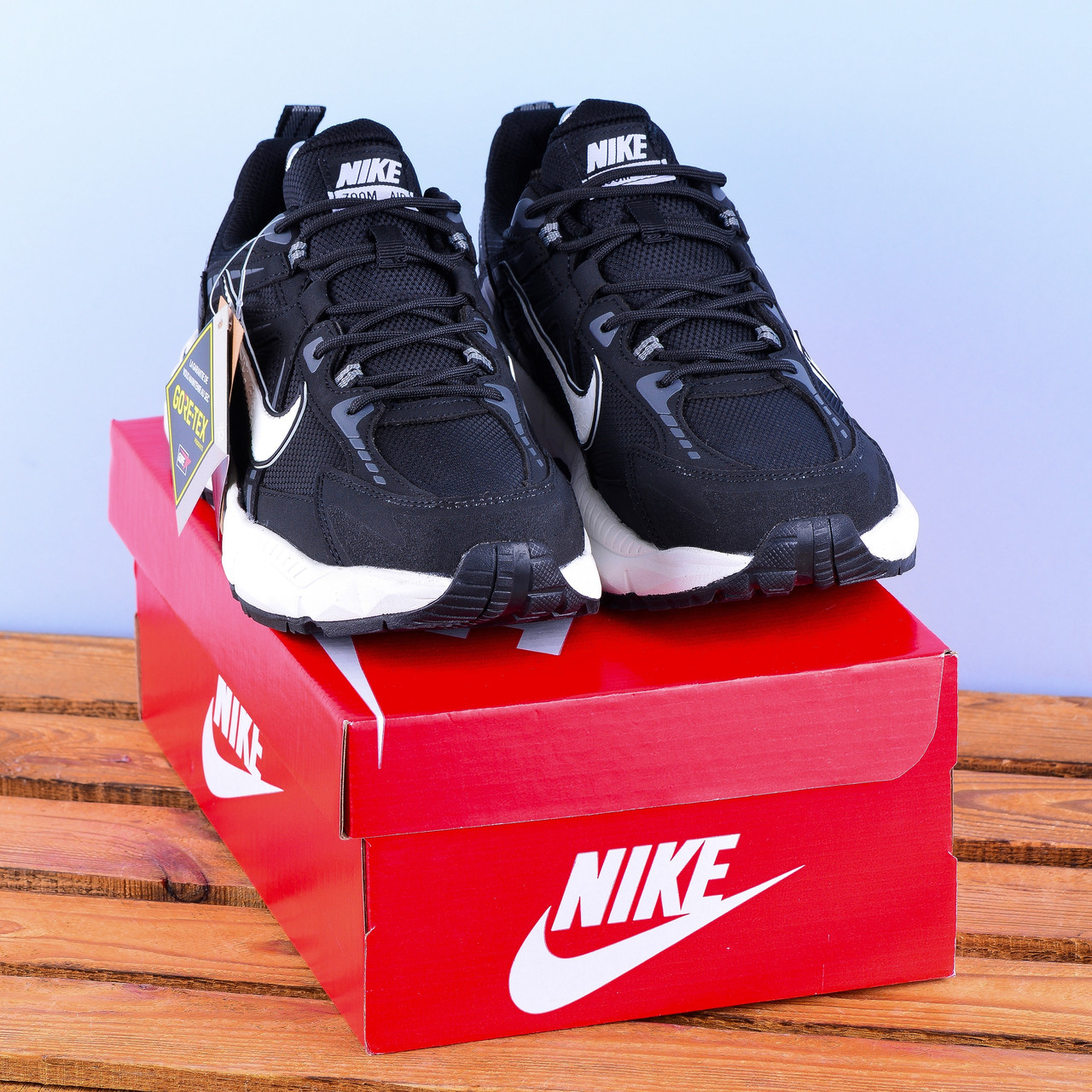 Зимові термо Кросівки Nike V2K GTX черевики чорні, фото 1