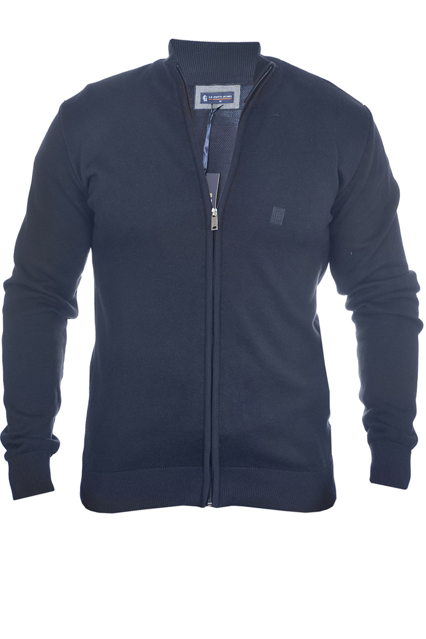 Кофта чоловіча Le Gutti 25-874-13 темно-синя
