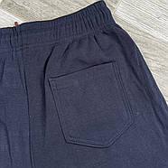 Штани спортивні чоловічі теплі манжет напівбатали Black Cyclone, розміри 3XL-7XL, сині, 7133, фото 3