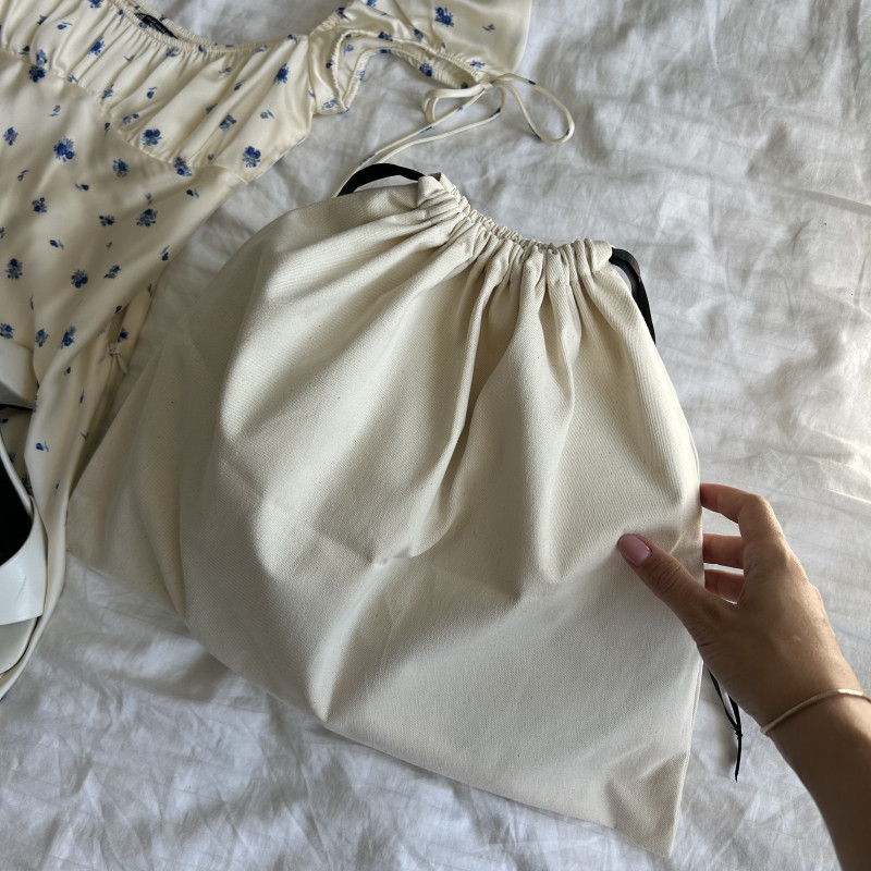 Мішечок бавовняний без малюнку 38*44 см (світлий)), фото 1