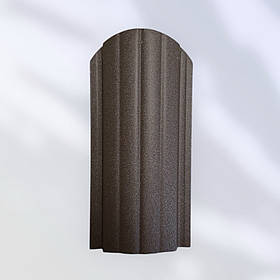 Євроштахети 105 мм матовий коричневий 8019 2-х сторонній (металеві штахети для паркану )