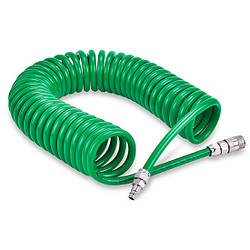 Шланг спіральний поліуретановий 8*12мм L=10м Quick Coupler & Nipple
