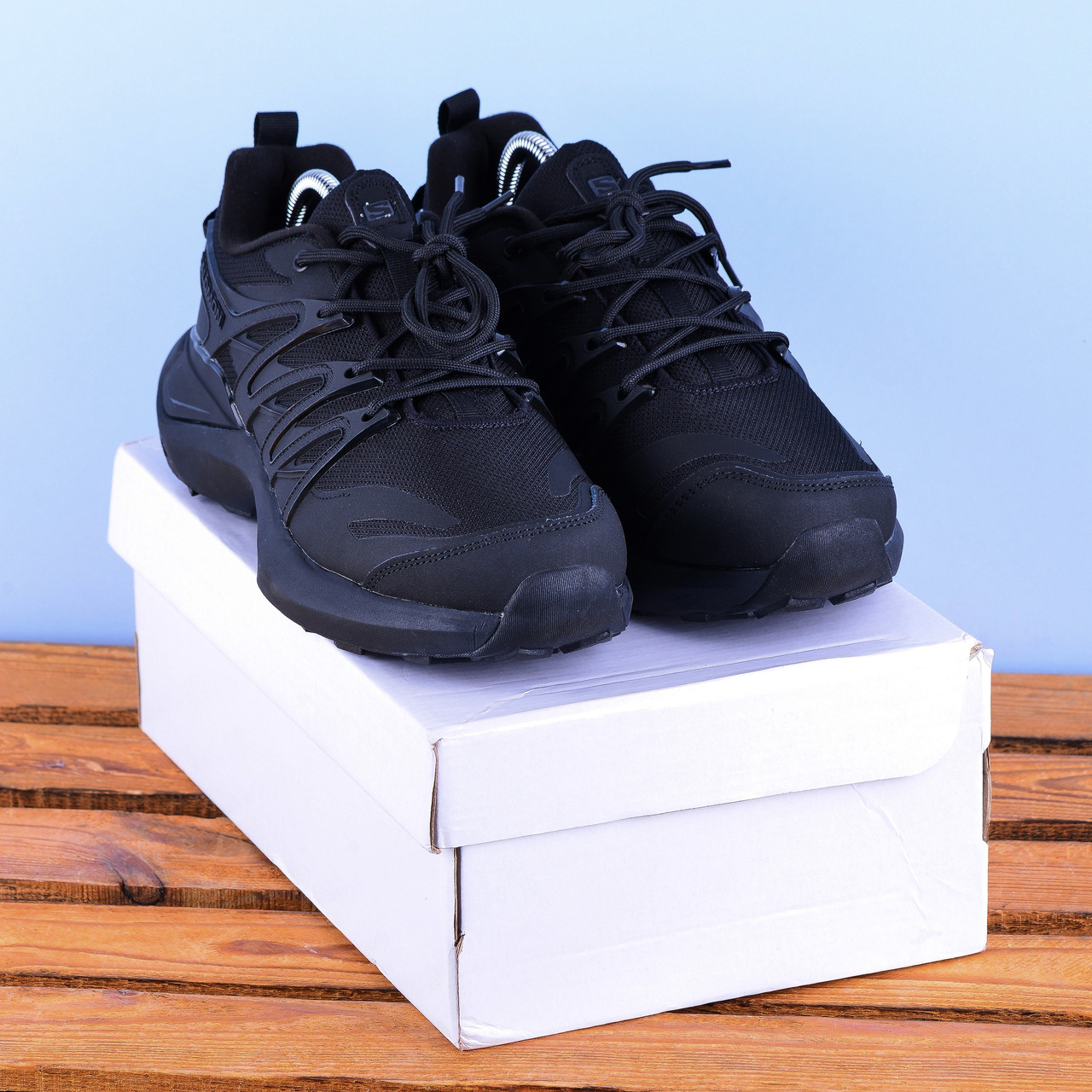 Термо Зимові Кросівки Черевики Salomon чорні, фото 1