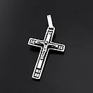 Срібний чоловічий хрест Спаси Збережи. Освячений православний кулон зі срібла 925, фото 7