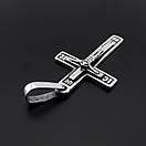 Срібний чоловічий хрест Спаси Збережи. Освячений православний кулон зі срібла 925, фото 8