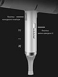 Фен для волосся з іонізацією і трьома насадками Jet J1248 700 Вт 3 режими, 2 швидкості Білий, фото 4