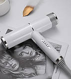 Фен для волосся з іонізацією і трьома насадками Jet J1248 700 Вт 3 режими, 2 швидкості Білий, фото 6