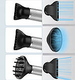 Фен для волосся з іонізацією і трьома насадками Jet J1248 700 Вт 3 режими, 2 швидкості Білий, фото 10