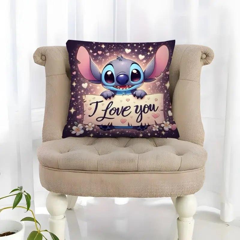Подушка із принтом Стіч I love you, фото 1