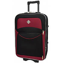 Набір валіз на колесах Bonro Style 3 шт (S+M+L) чорно-вишневий дорожні тканинні з кодовим замком і висувною ручкою, фото 4