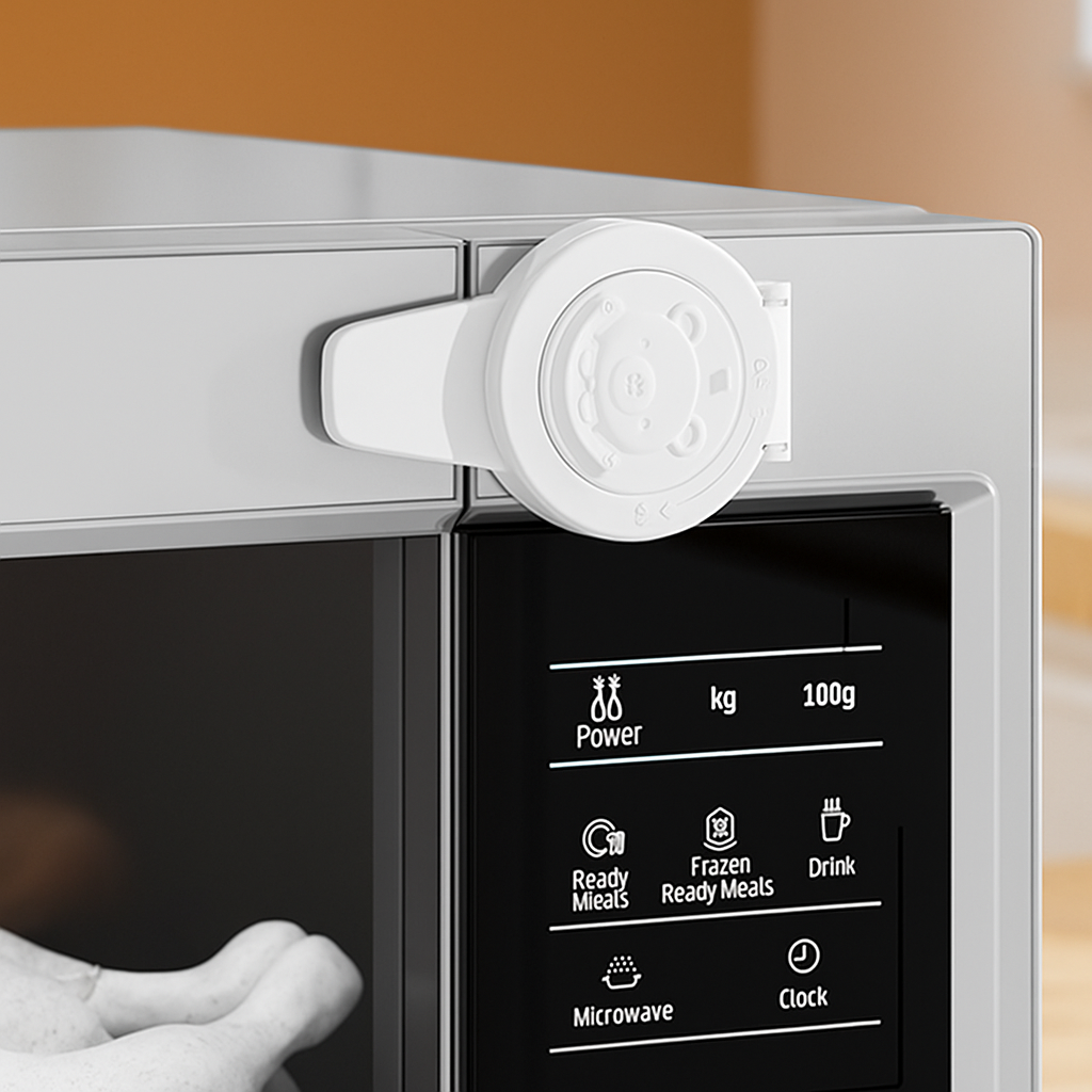 Замок безпеки для духовок і мікрохвильових печей — “Ведмедик” Білий (00287), фото 1