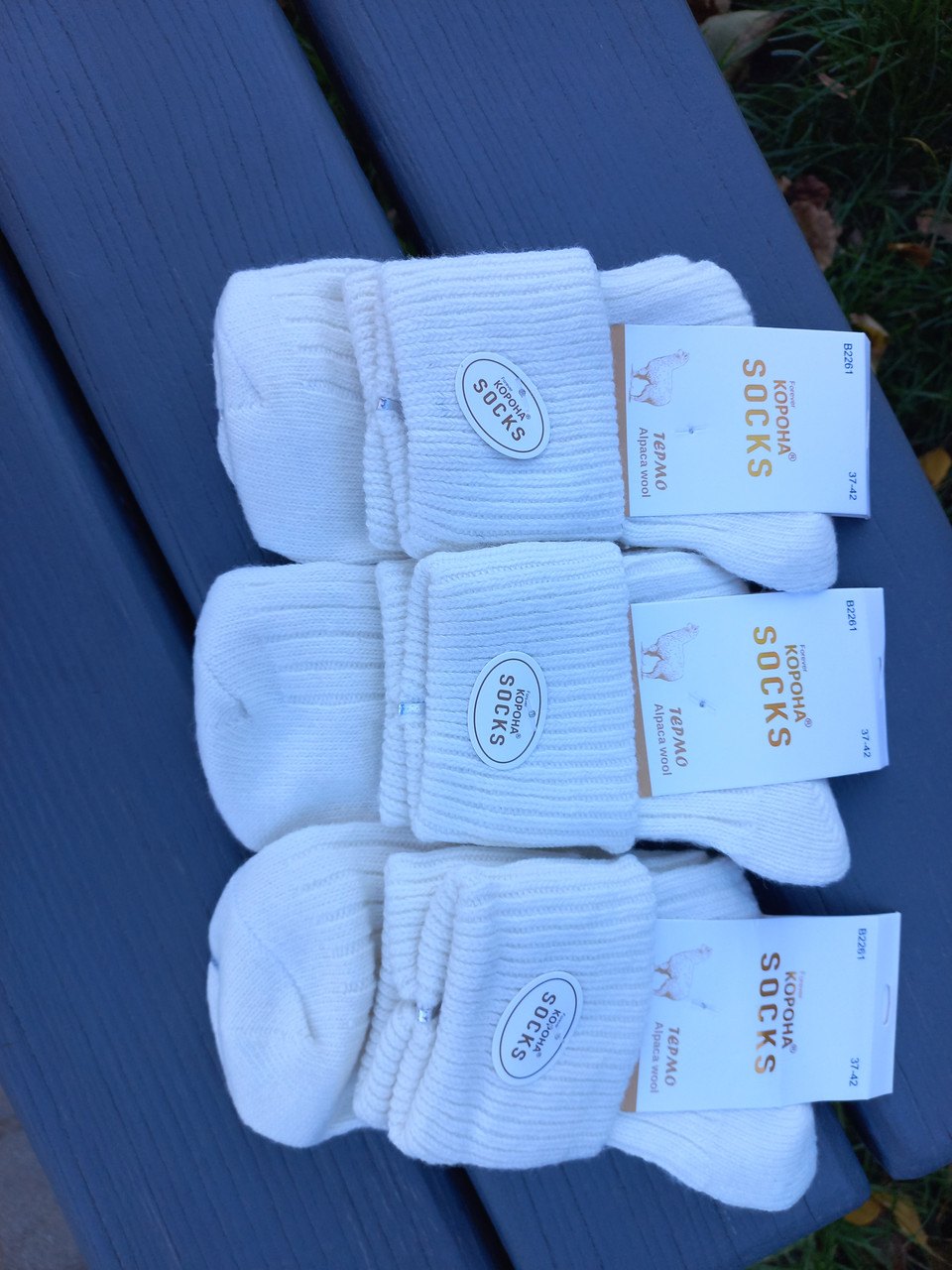 Стильні шерстяні шкарпетки, фото 1