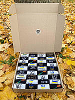 Большой мега бокс мужских демисезонных носков 36 пар с патриотическим принтом 41-45 р хорошего качества хлопковые в коробке