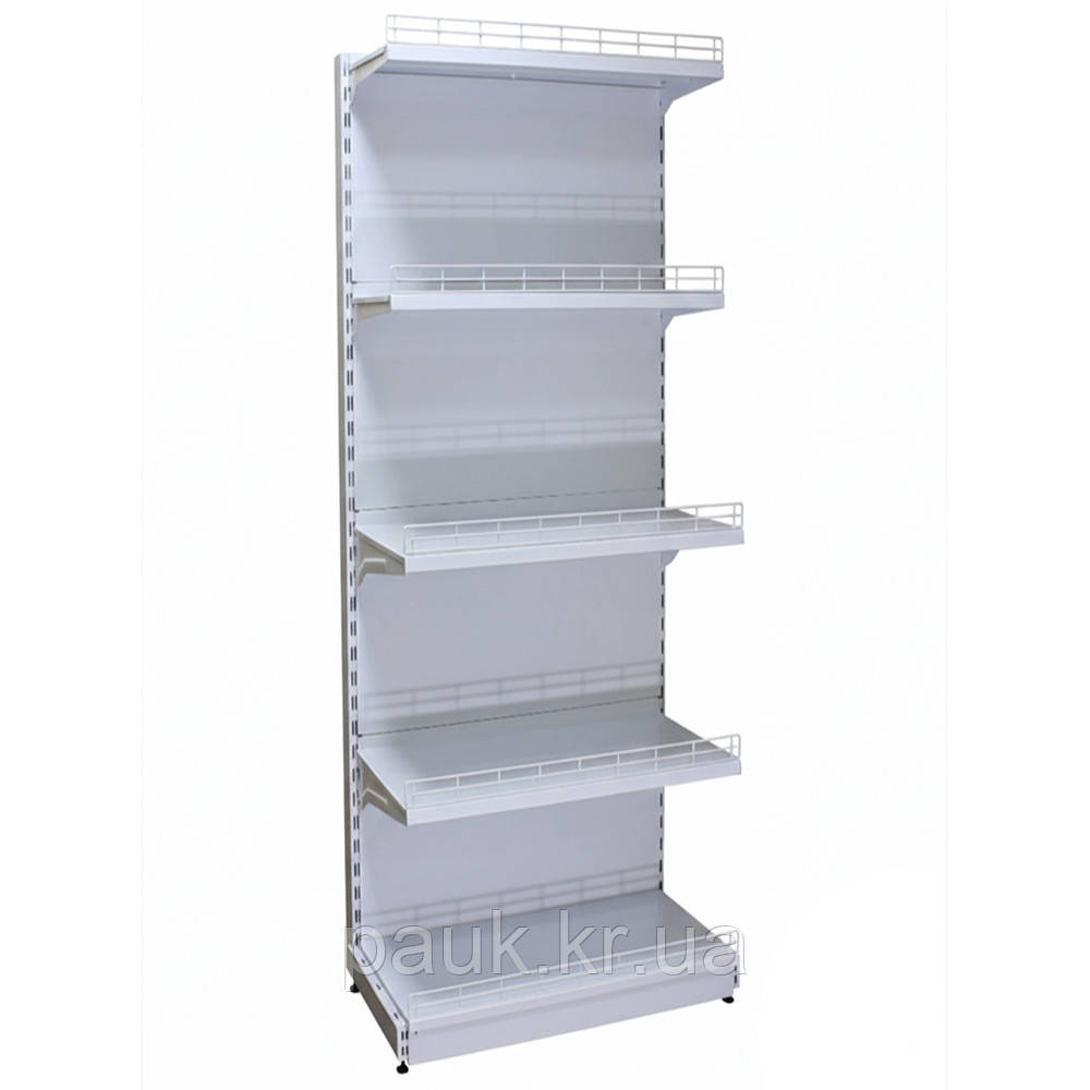 Овочевий стелаж металевий 1900х600 мм ТИП 3, приставний стелаж в магазин, пристінний стелаж для овочів та фруктів, фото 1