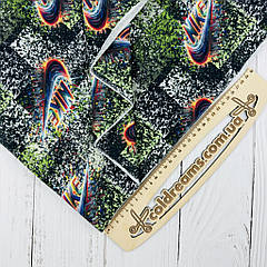 Футер двунитка "Nike райдужний"- 180см. (діджитал)