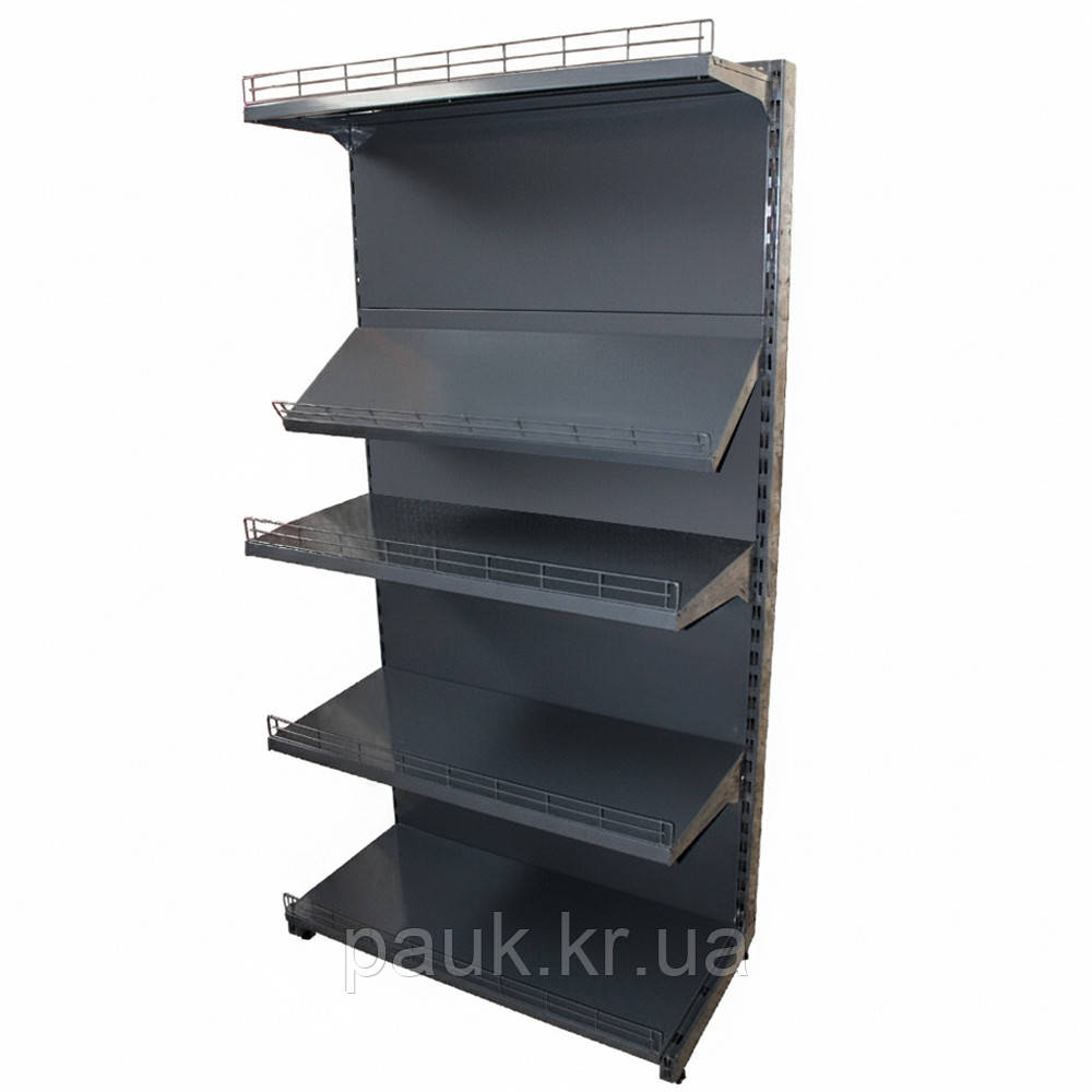Торговий стелаж овочевий 1900х950 мм ТИП 3, приставний стелаж металевий, для торгівлі овочами, стелаж для фруктів, фото 1