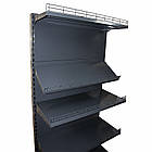 Торговий стелаж овочевий 1900х950 мм ТИП 3, приставний стелаж металевий, для торгівлі овочами, стелаж для фруктів, фото 4