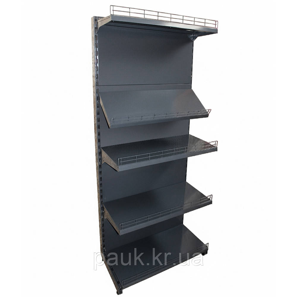 Торговий стелаж овочевий 1900х750 мм ТИП 3, приставний стелаж металевий, для торгівлі овочами, стелаж для фруктів, фото 1