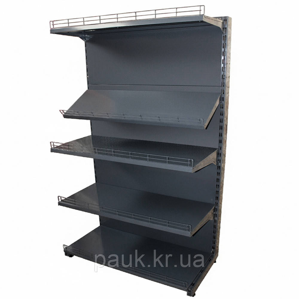 Торговий стелаж овочевий 1900х1200 мм ТИП 3, приставний стелаж металевий, для торгівлі овочами, стелаж для фруктів, фото 1