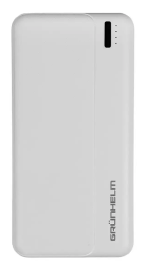 Power Bank — Портативна батарея 20.000 mAh. білий — GP-20W GRUNHELM, фото 1