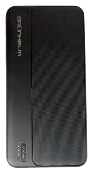 Power Bank — Портативна батарея 10.000 mAh. чорний — GP-10B GRUNHELM, фото 1