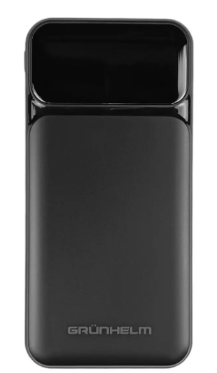 Power Bank — Портативна батарея 10.000 mAh. чорний — GP-10BQC швидке заряджання 22.5W GRUNHELM, фото 1