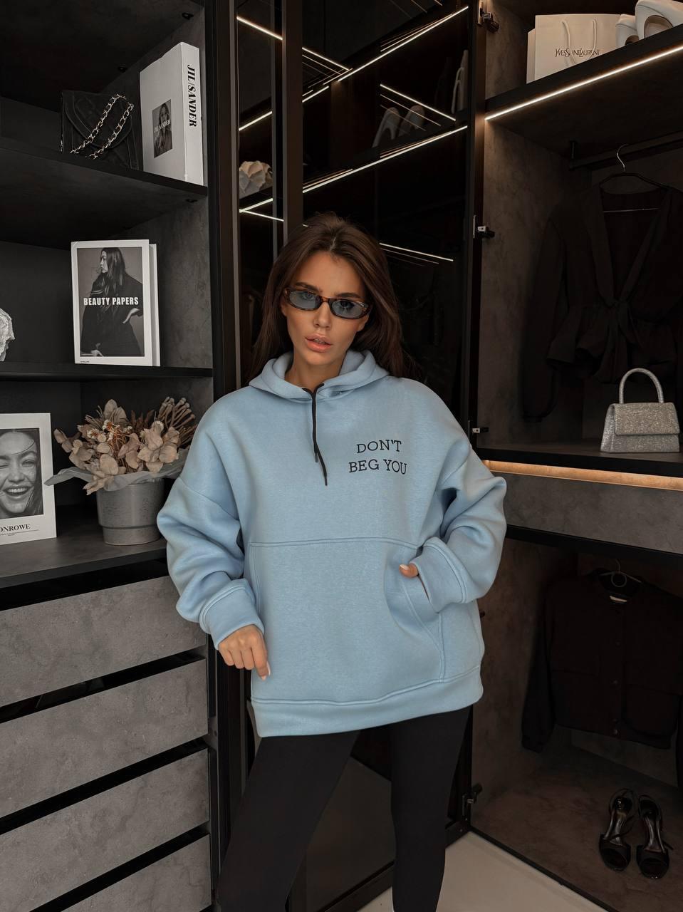 Худі на флісі Норма + Батал "Трьохнитка". Розміри: 42-46, 48-52, фото 1