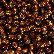 Бісер Preciosa10, No314-33119/17110 прозорий із срібною серединкою, коричневий