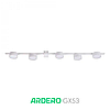 Люстра ML483-5 бiла Ardero на 5 ламп GX53 (стельовий світильник під змінні LED лампи) 980*103*64 мм, фото 3