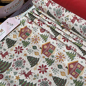 Ранфорс DIGITAL з цифровим друком 5D, новорічний принт (ТУРЦІЯ шир. 2,4 м) (R-FR-0887)