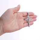 Срібний чоловічий хрестик. Освячений православний кулон хрест із срібла 925, фото 3