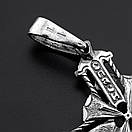 Срібний чоловічий хрестик. Освячений православний кулон хрест із срібла 925, фото 10