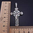 Срібний чоловічий хрестик. Освячений православний кулон хрест із срібла 925, фото 5
