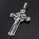 Срібний чоловічий хрестик. Освячений православний кулон хрест із срібла 925, фото 7