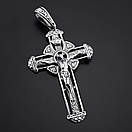 Срібний чоловічий хрестик. Освячений православний кулон хрест із срібла 925, фото 9