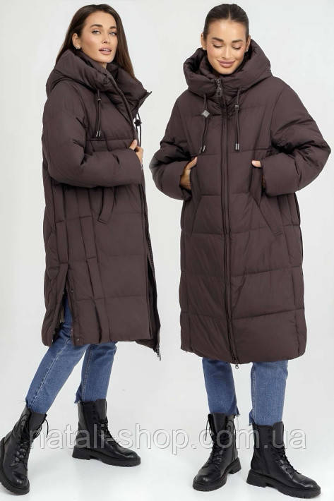 Пуховик великих розмірів Батал Lora Duvetti 48, 52, 54, 56, фото 1