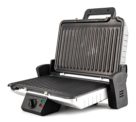 Гриль контактний GRUNHELM G1622 1600 Вт регулювання висоти 260°С дві знімні панелі рельєфної форми