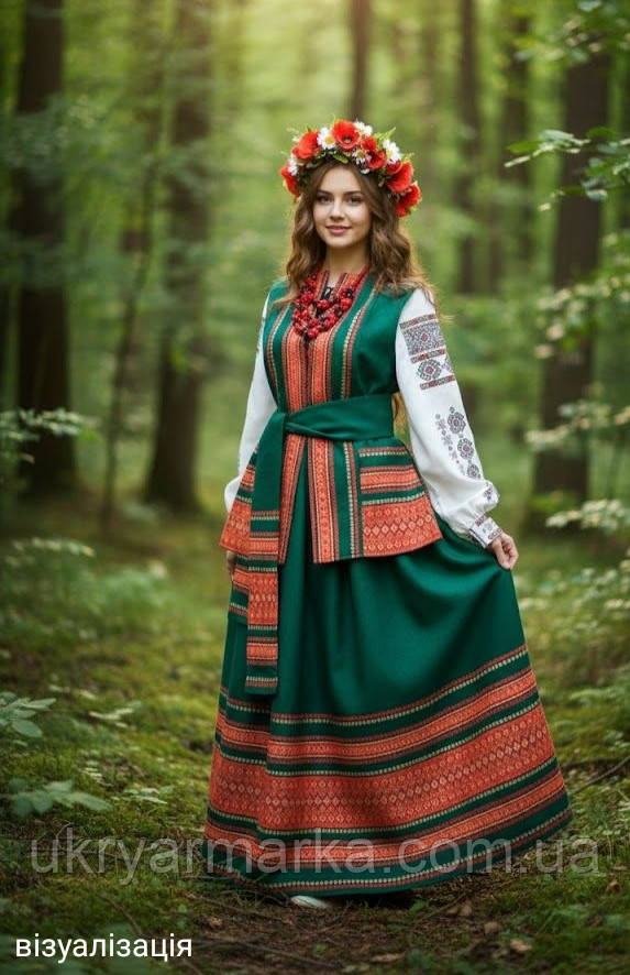 Яскравий етнічний костюм дівчини-українки "Касіяна"